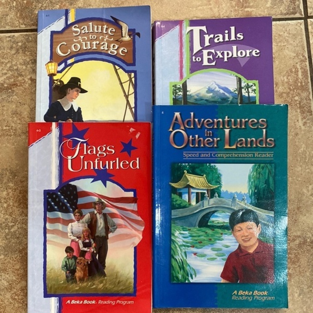 Grade 4 A Beka Readers Level Four Set of 4 Homeschool Books